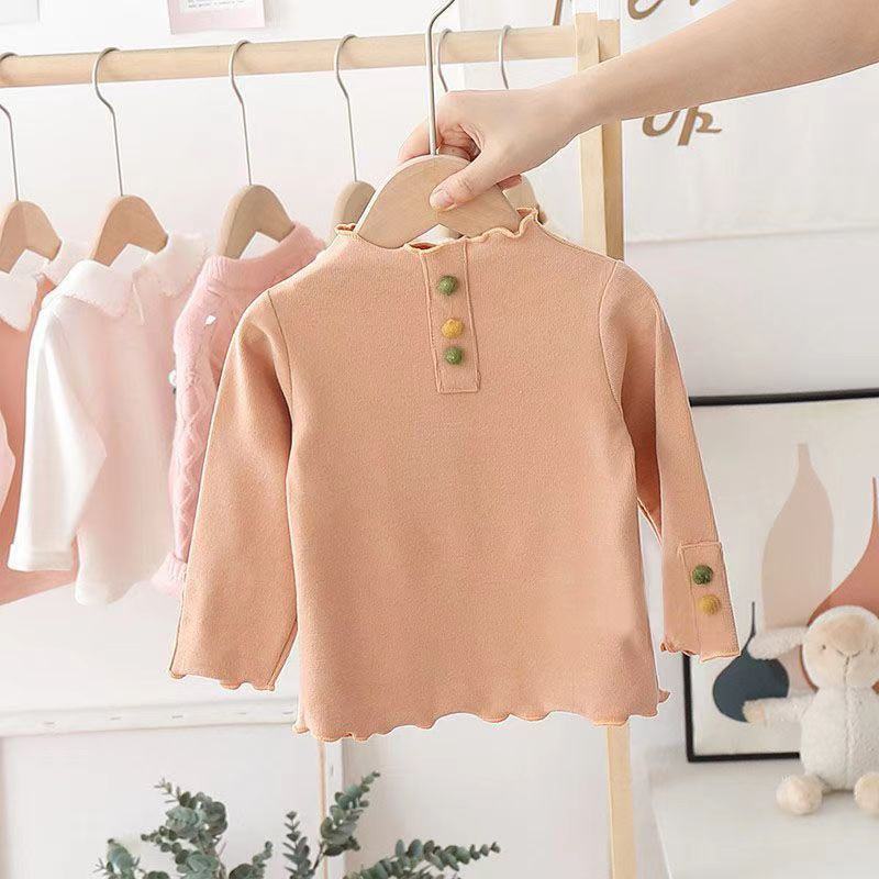 宝宝洋氣高領長袖打底